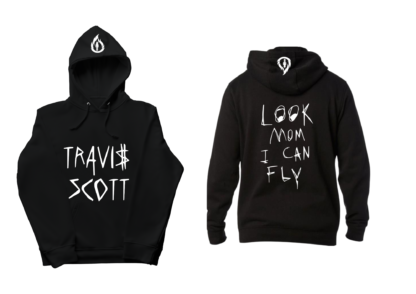 Polerón "Look I can fly" Travis Scott Negro