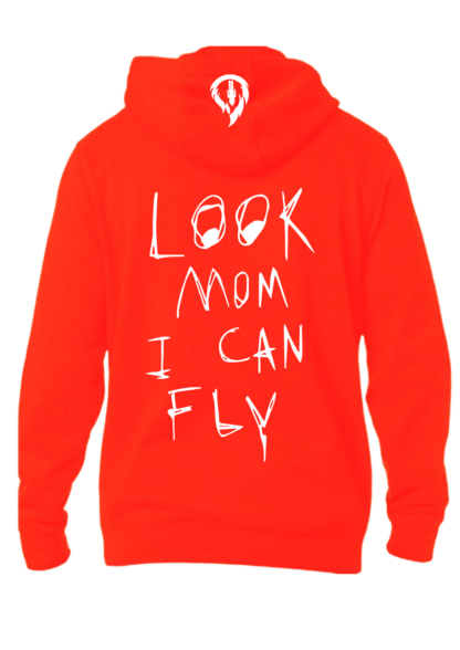 Polerón "Look I can fly" Travis Scott Rojo Detrás