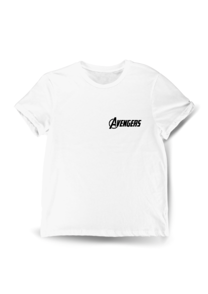 Polera íconos Avengers Blanco delante