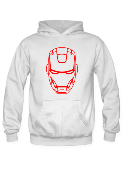 Polerón Logo Iron Man Blanco