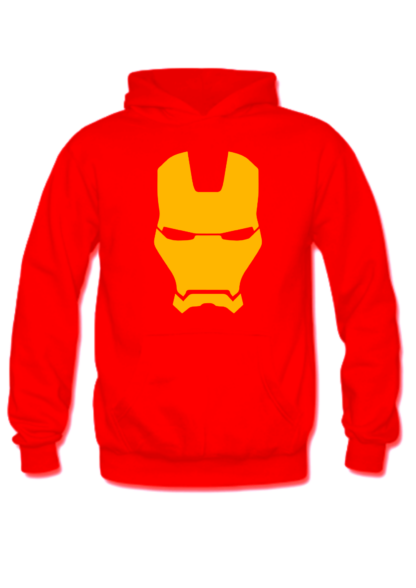 Polerón Casco Iron Man Rojo