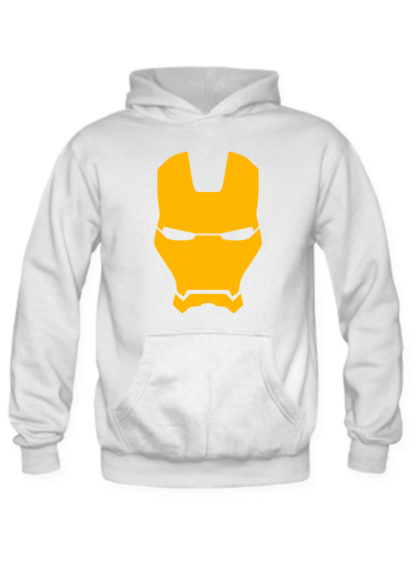 Polerón Casco Iron Man Blanco