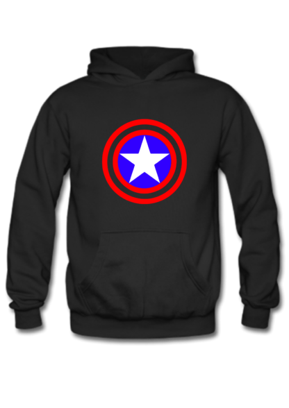 Polerón Escudo Capitán América Negro