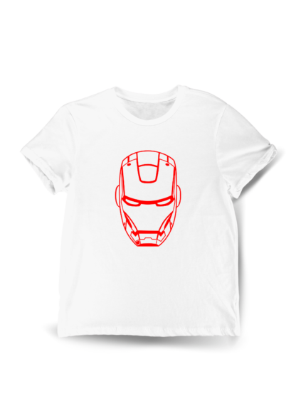 Polera Casco Iron Man Blanca