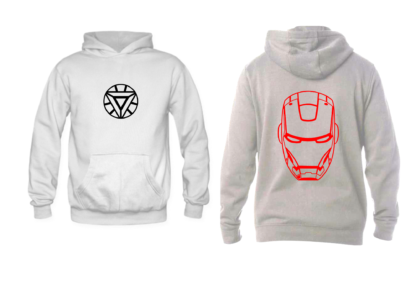 Polerón Casco y corazón de Iron Man Blanco