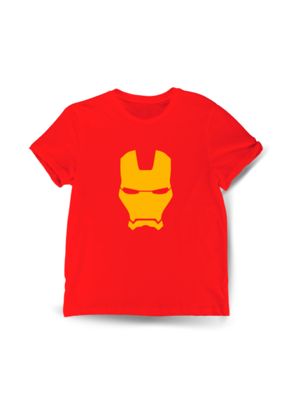 Polera Silueta Casco Iron Man Roja