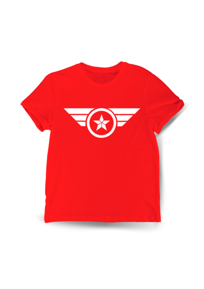 Polera Emblema Capitán América Roja